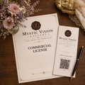 Commercial License Tier1: Mystic Vision Gallery, 1 Image, 100 Units (PDF)