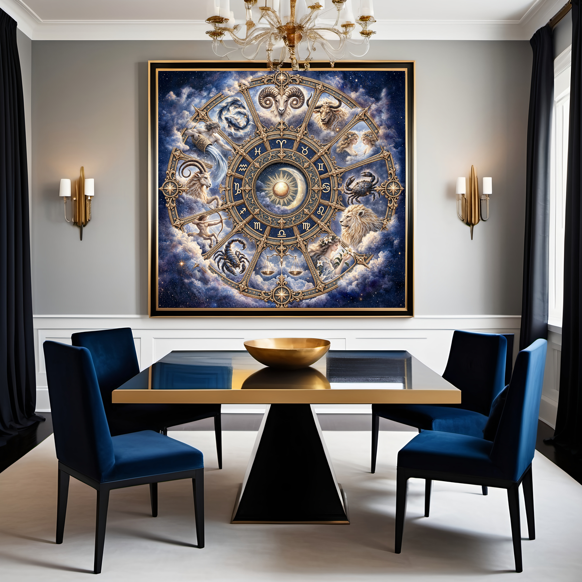 The Gilded Zodiac - A Celestial Mandala