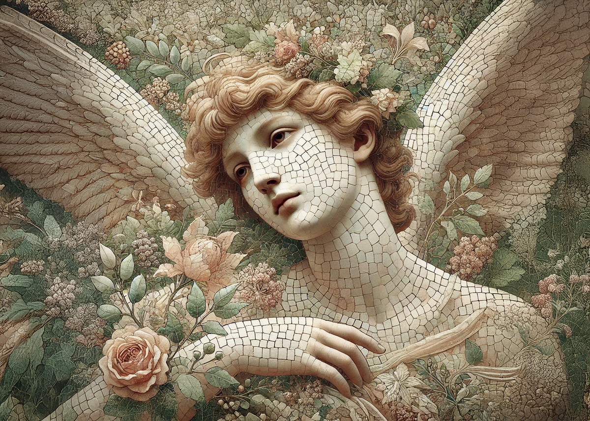 Angel Sympathy Card, Spiritual Art Memorial (Digital Download)