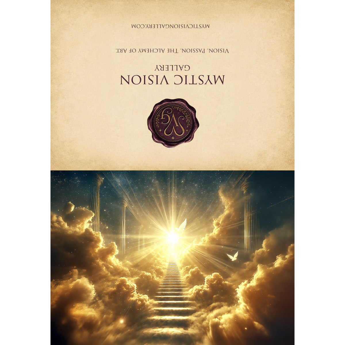 Heavenly Stairway Sympathy Card, Memorial Art (Digital Download)