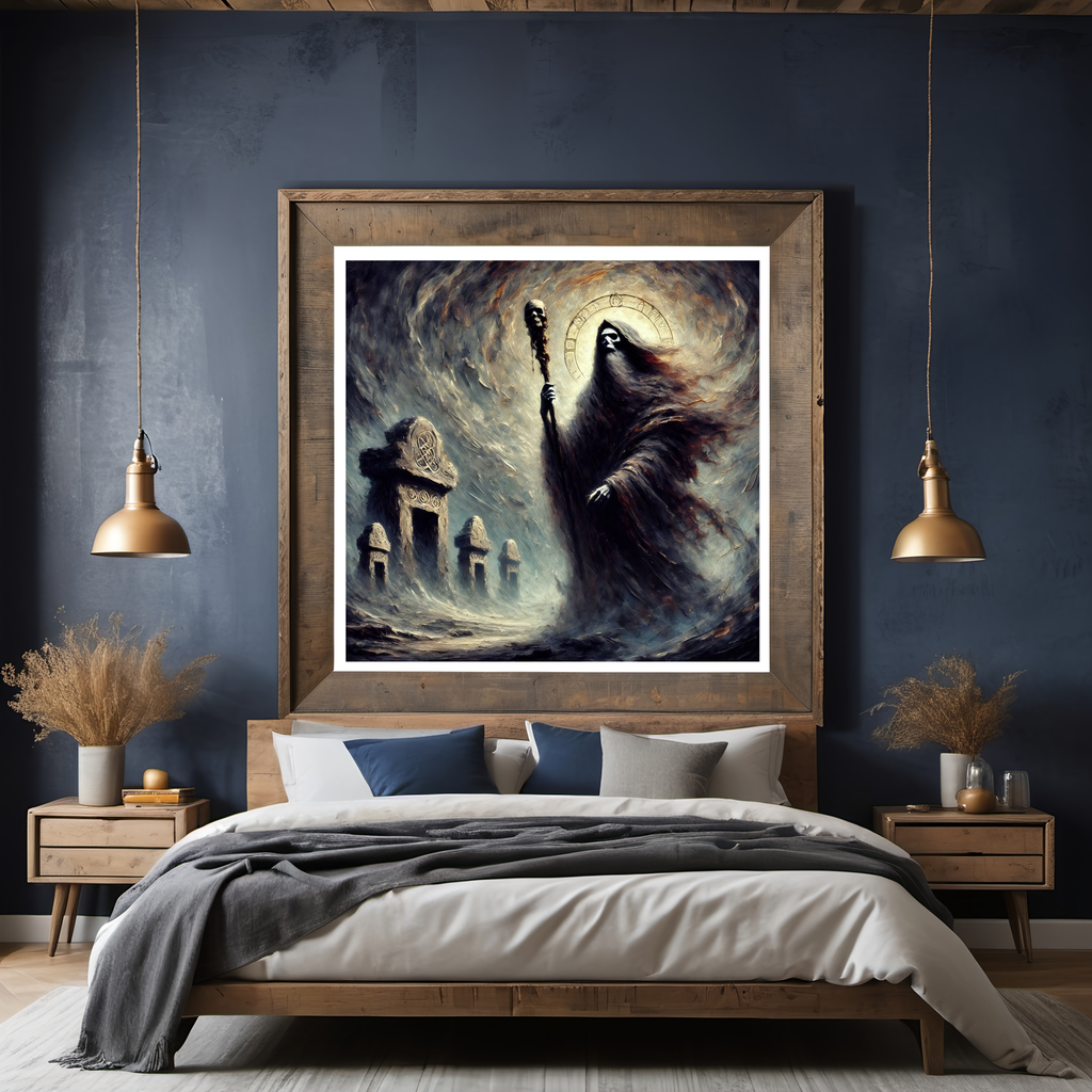 Dullahan Celtic Reaper Dark Mythological Art Gothic Irish Folklore Wall Décor (Digital Download)