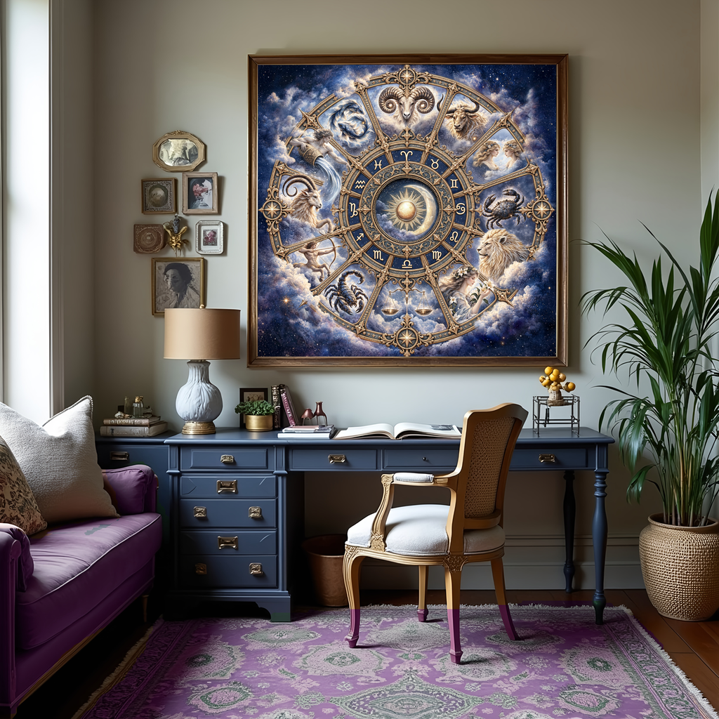 The Gilded Zodiac - A Celestial Mandala