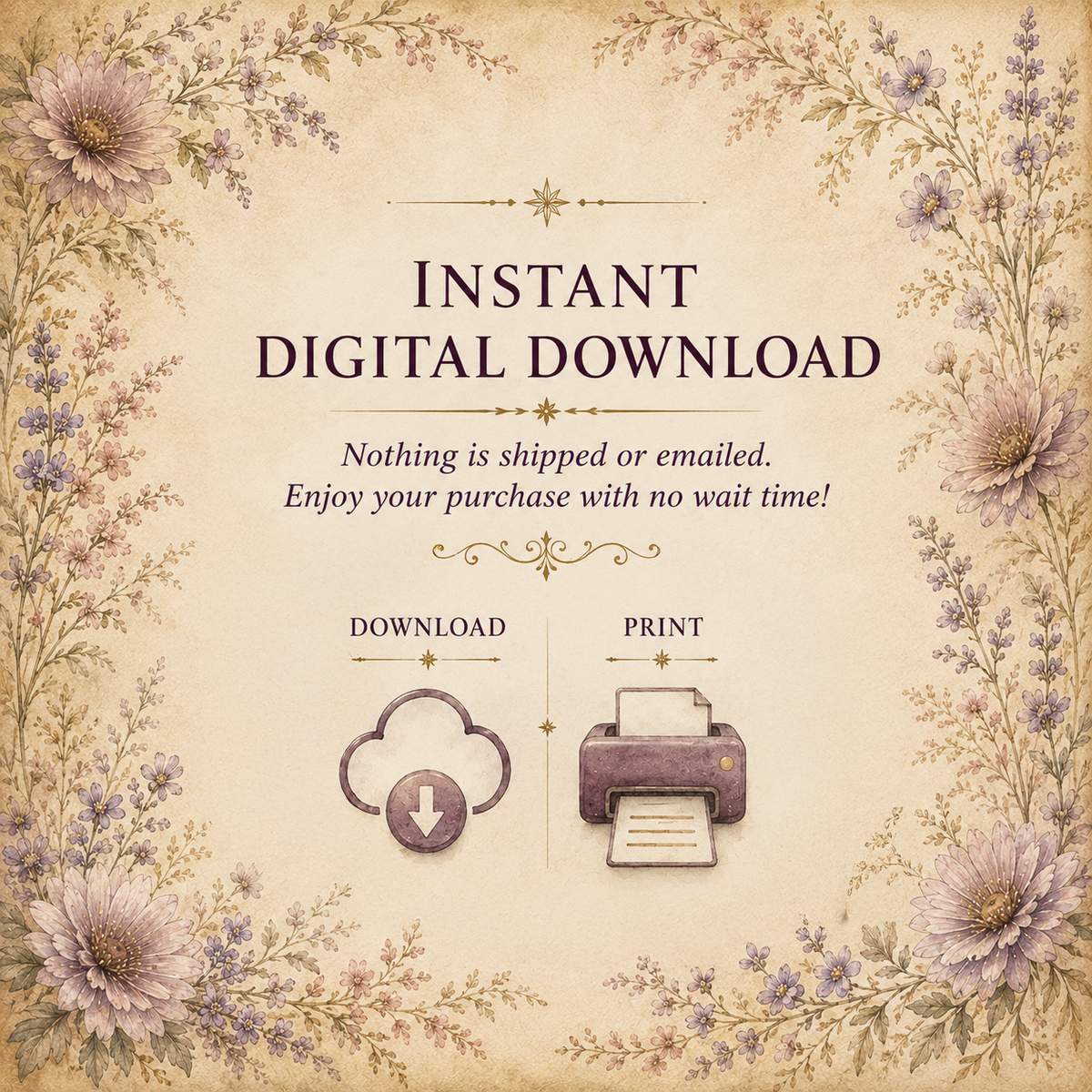Printable Romantic Santa and Mrs Claus Card Vintage Christmas Love Holiday Greeting Card Digital Download 5x7