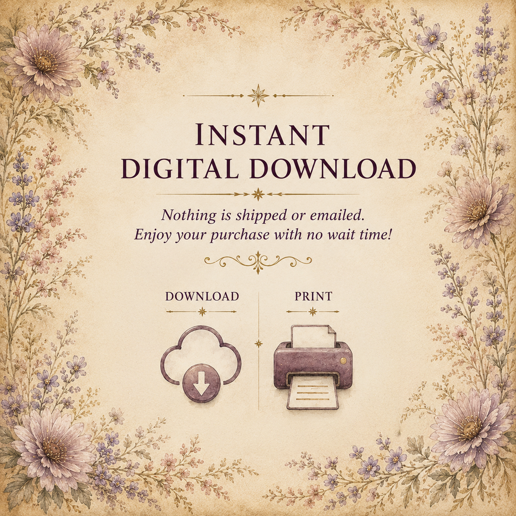 Printable Elegant Swan with Roses Valentine’s Day Card Romantic Love Art Digital Download