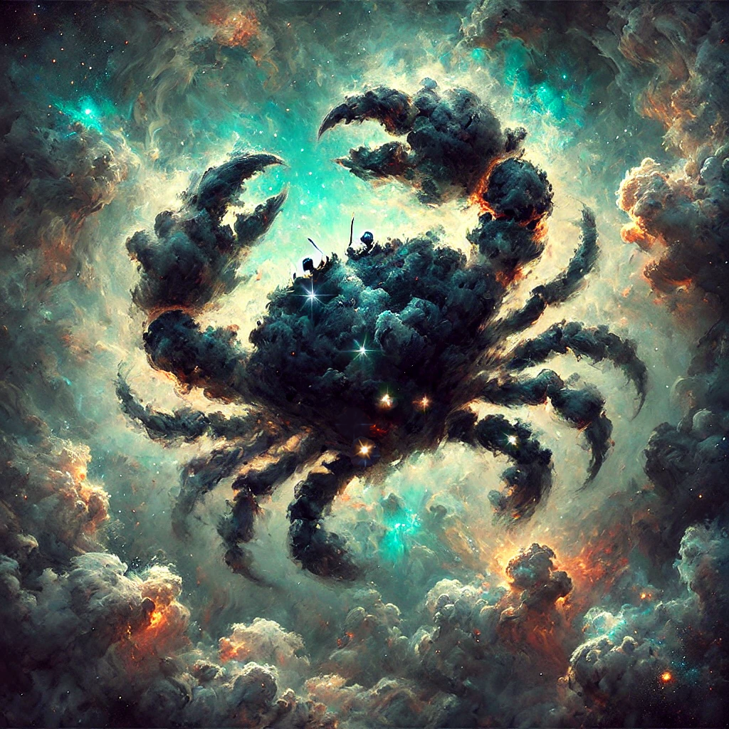 Cancer Zodiac Constellation Crab Celestial Nebula Fantasy Astrology Wall Art (Digital Download)
