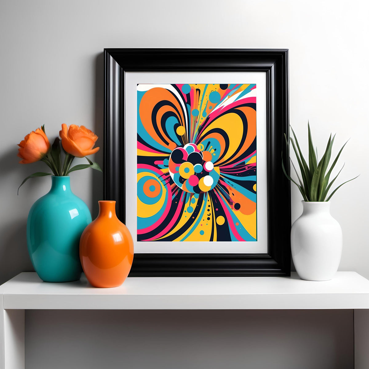 Abstract Pop Art Print: Vibrant Graphic Decor (Digital Download)