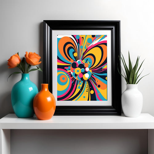 Abstract Pop Art Print: Vibrant Graphic Decor (Digital Download)