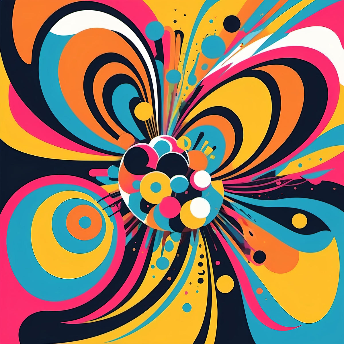 Abstract Pop Art Print: Vibrant Graphic Decor (Digital Download)