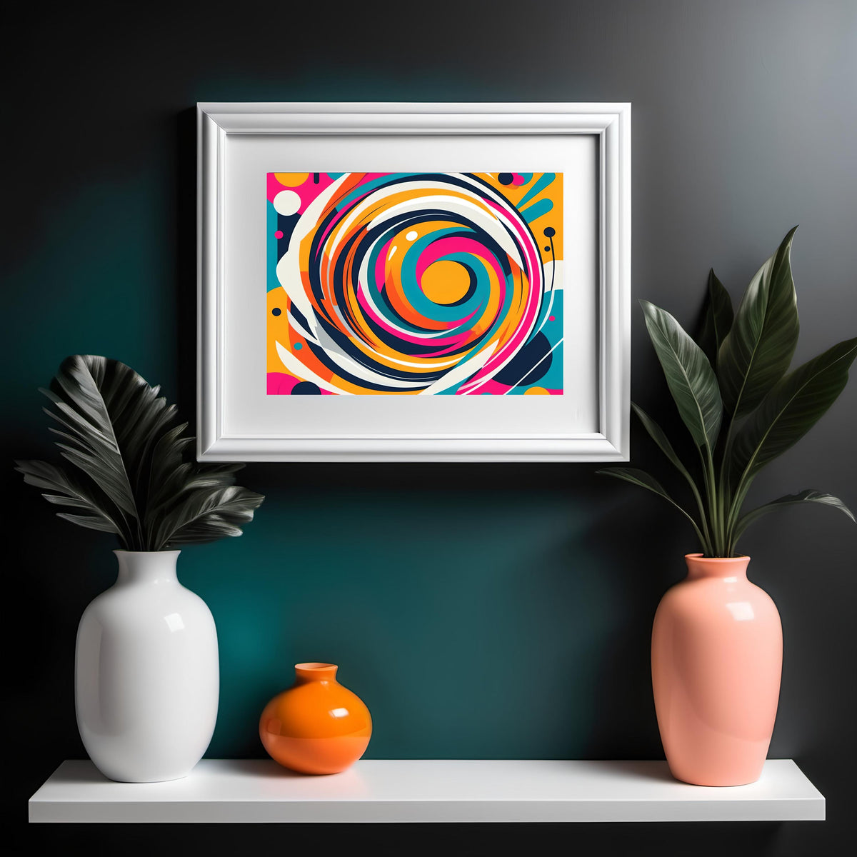 Abstract Pop Art Print: Swirling Comic Style Graphic (Digital Download)