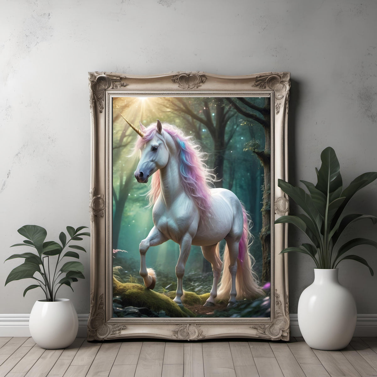 Magical Unicorn Forest Art Print: Dreamy Fantasy Decor (Digital Download)