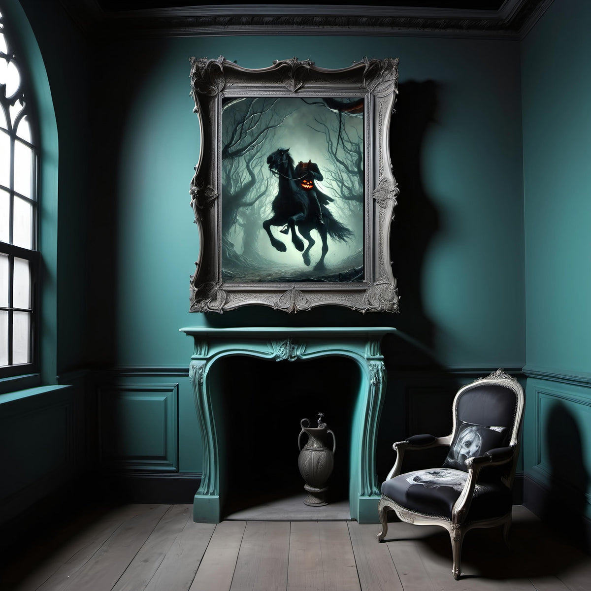 Headless Horseman Art Print: Gothic Halloween Decor (Digital Download)