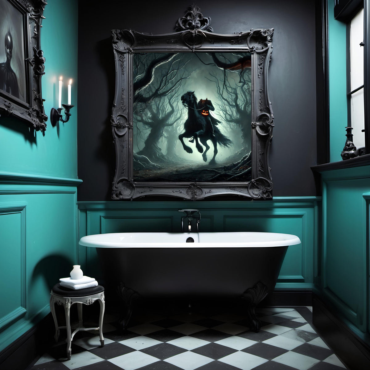 Headless Horseman Art Print: Gothic Halloween Decor (Digital Download)