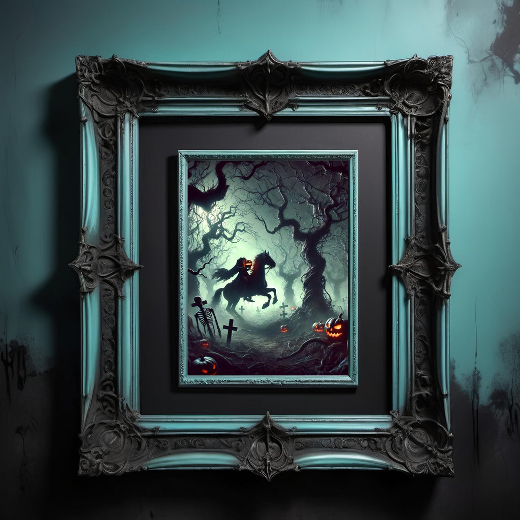 Headless Horseman Print: Gothic Halloween Decor (Digital Download)