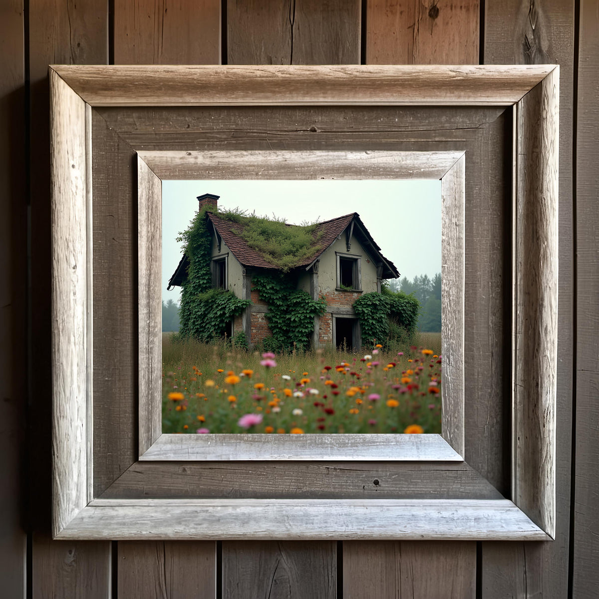 Rustic Farmstead Digital Print: Overgrown Field, Wildflowers (Digital Download)