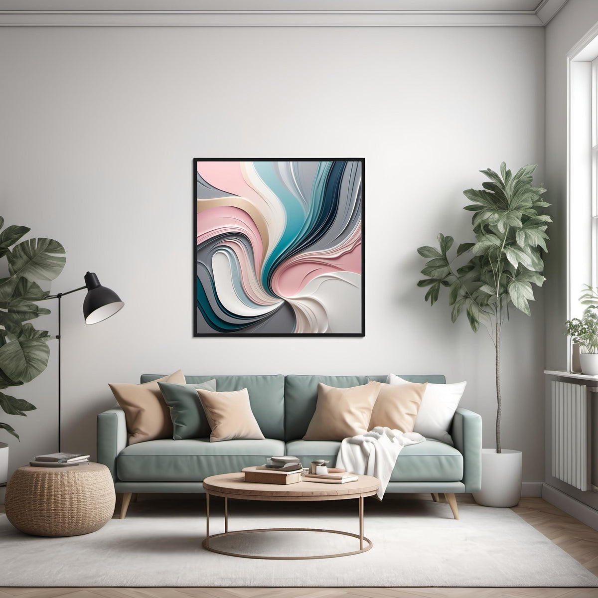 Abstract Pastel Art Print: Modern Neutral Wall Decor (Digital Download)
