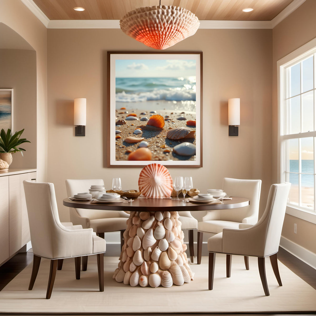 Sandy Beach Digital Print: Ultra Realistic Coastal Seascape (Digital Download)