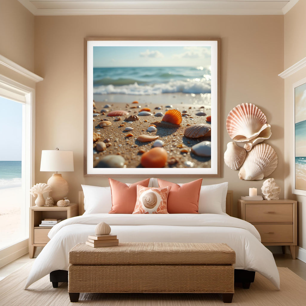 Sandy Beach Digital Print: Ultra Realistic Coastal Seascape (Digital Download)