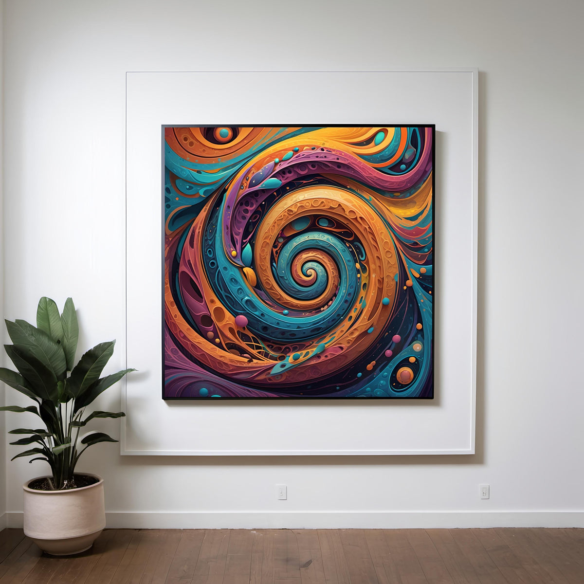 Psychedelic Spiral Art Print: Vibrant Abstract Home Decor (Digital Download)