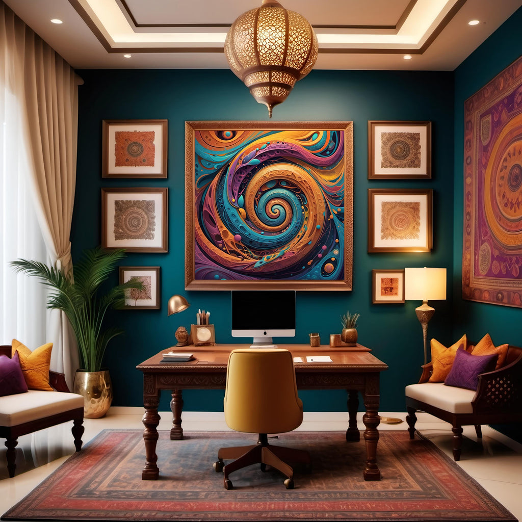 Psychedelic Spiral Art Print: Vibrant Abstract Home Decor (Digital Download)