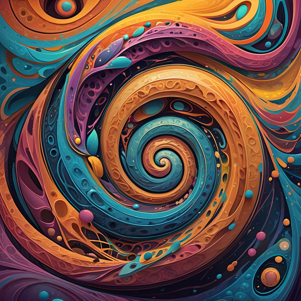 Psychedelic Spiral Art Print: Vibrant Abstract Home Decor (Digital Download)