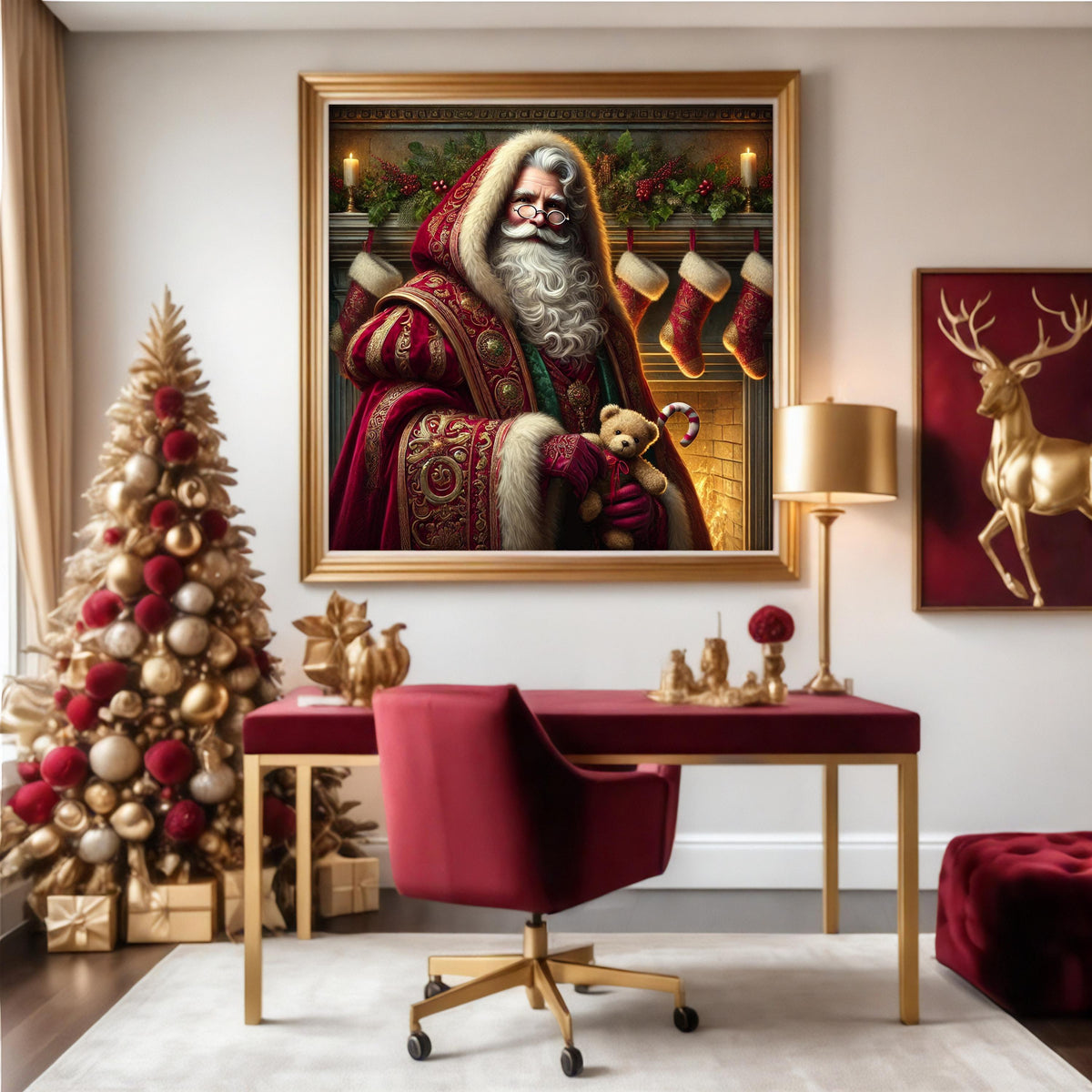Vintage Santa Claus Print: Regal Christmas Decor (Digital Download)