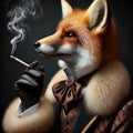 Victorian Red Fox Portrait Art Print: Anthropomorphic Animal Decor (Digital Download)
