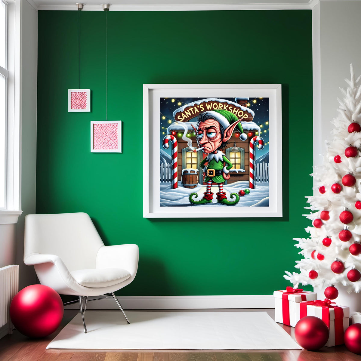 Funny Christmas Elf Print: Humorous Holiday Wall Art (Digital Download)