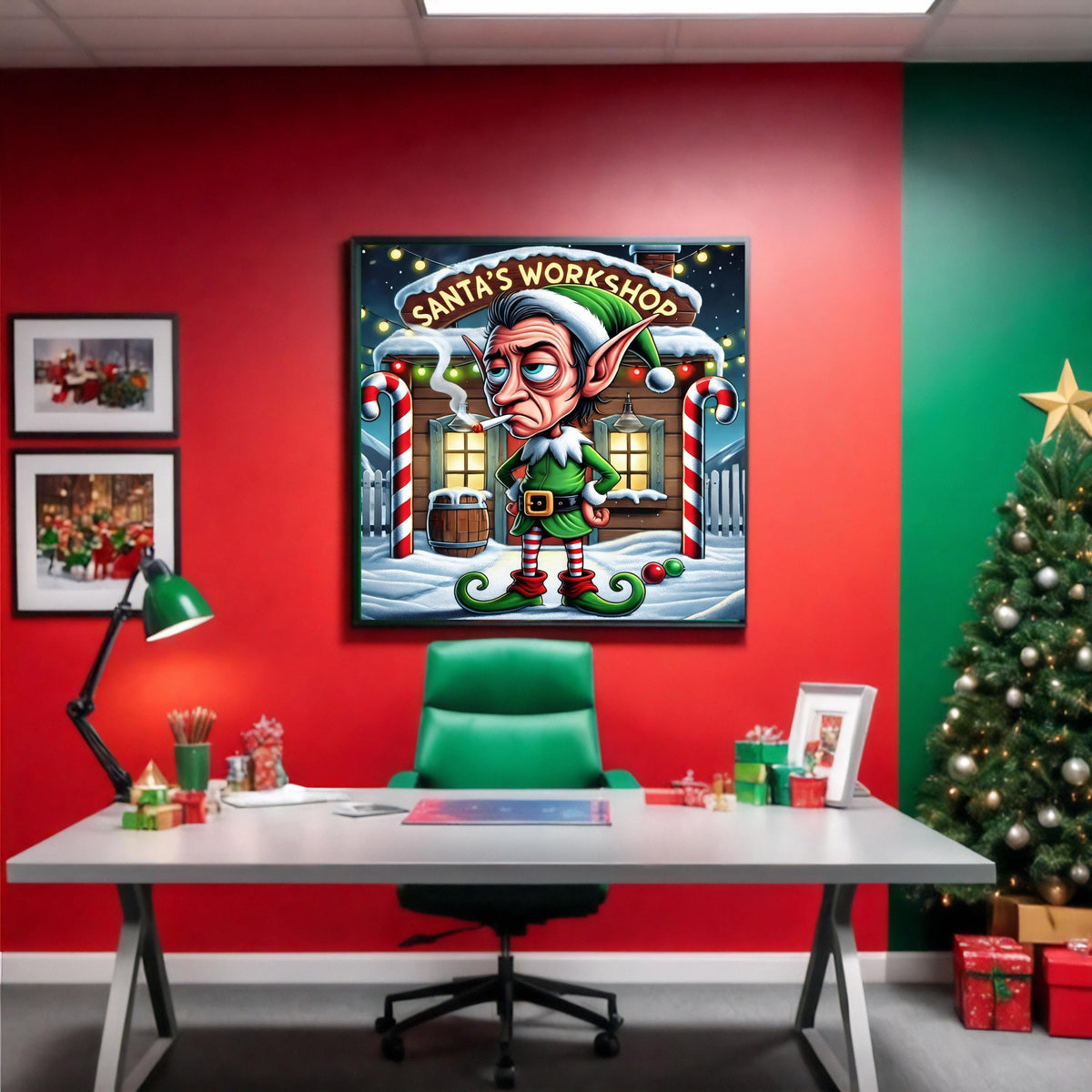 Funny Christmas Elf Print: Humorous Holiday Wall Art (Digital Download)