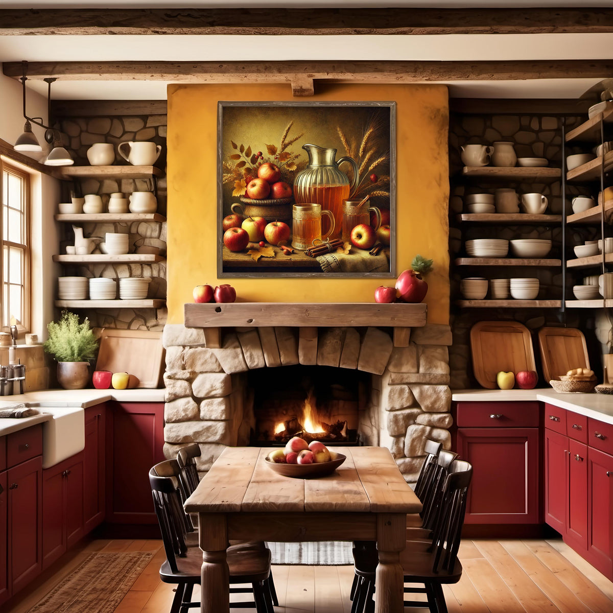 Victorian Apple Cider Print: Rustic Fall Harvest, Farmhouse Decor (Digital Download)
