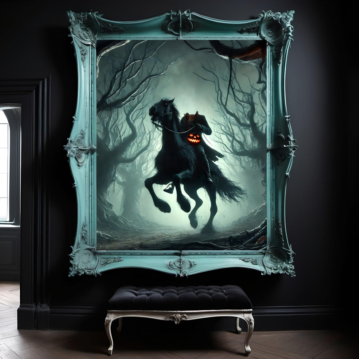 Headless Horseman Art Print: Gothic Halloween Decor (Digital Download)