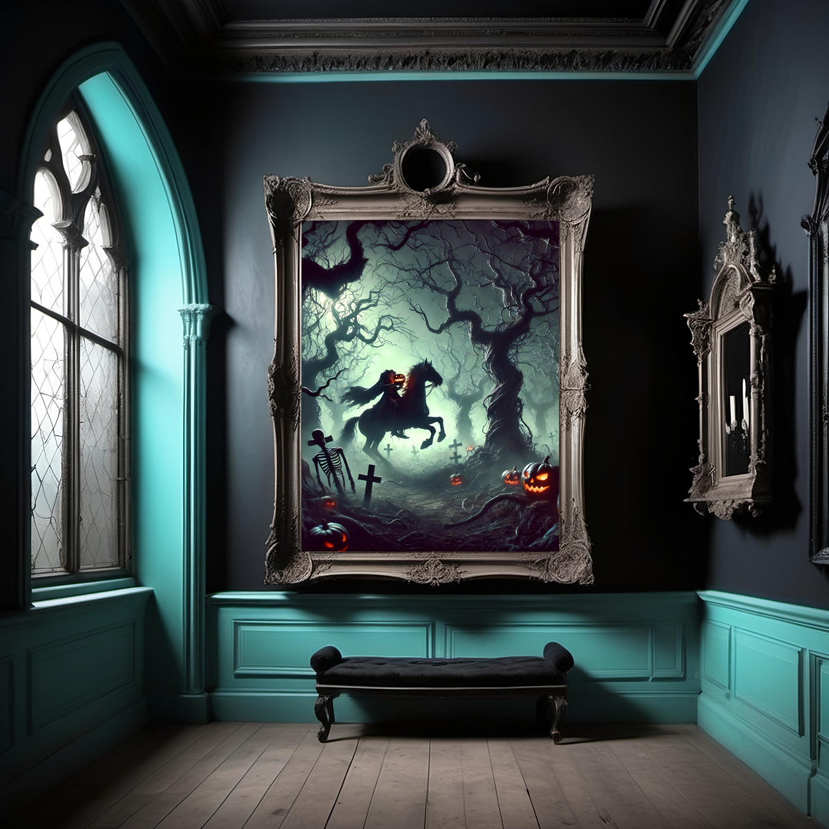 Headless Horseman Print: Gothic Halloween Decor (Digital Download)