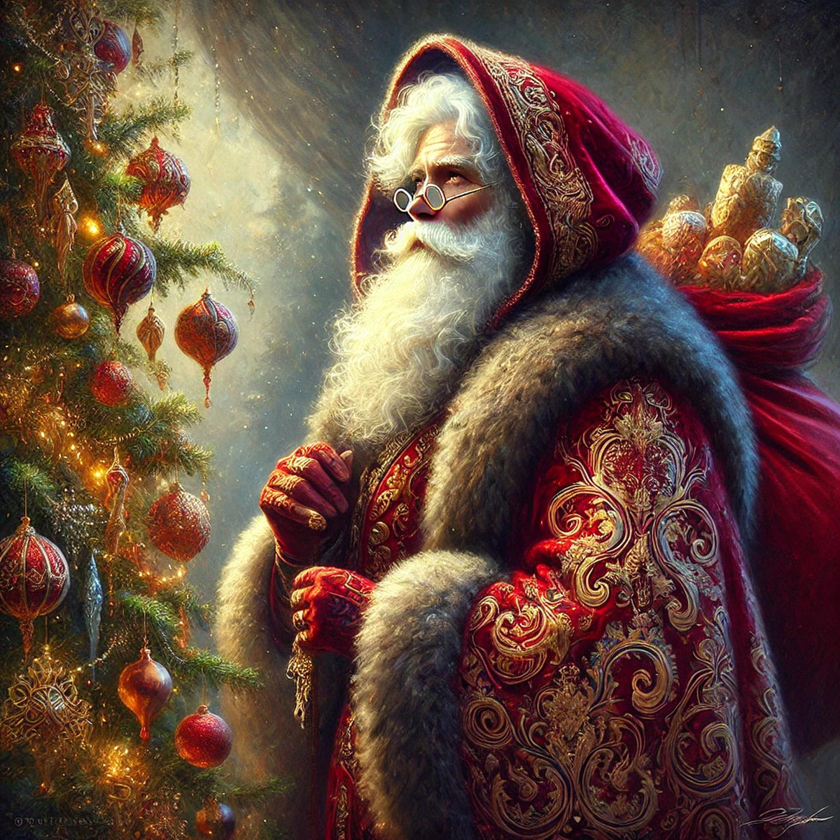 Victorian Santa Claus Print: Nostalgic Christmas Wall Art (Digital Download) 2