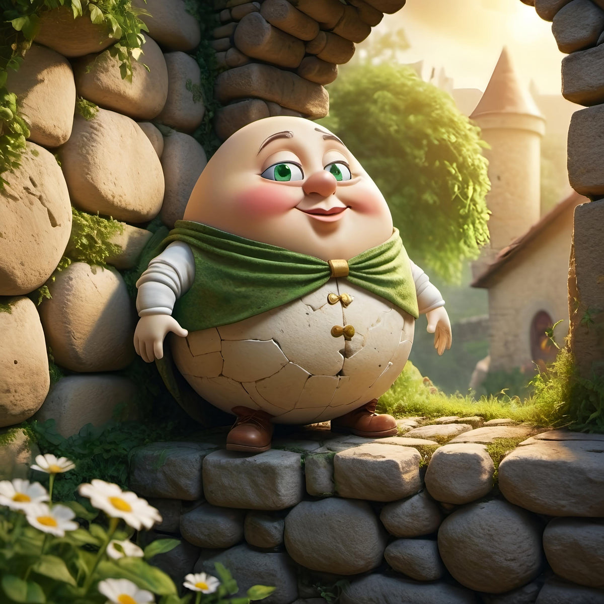 Humpty Dumpty Nursery Rhyme Art: Whimsical Storybook Print (Digital Download)