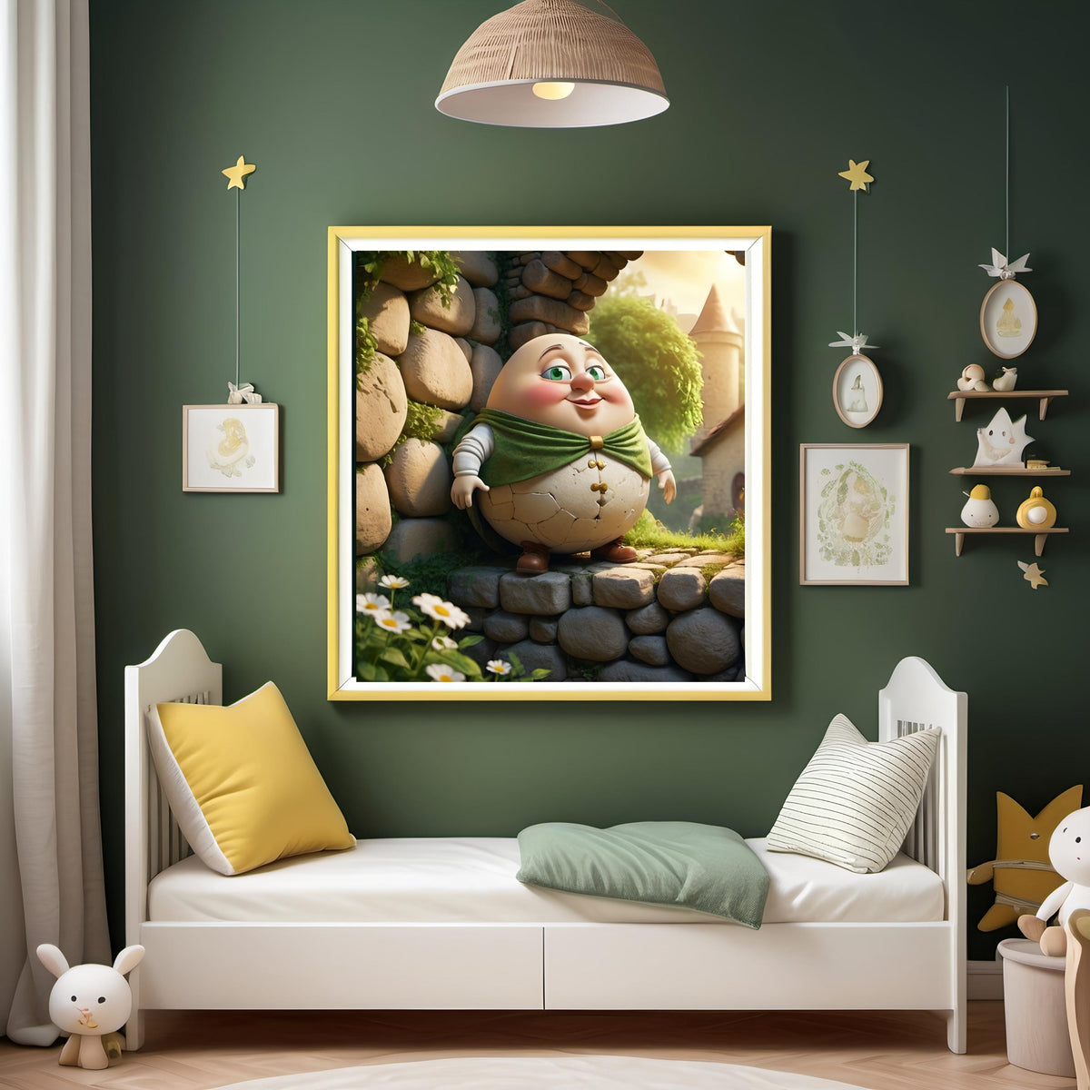 Humpty Dumpty Nursery Rhyme Art: Whimsical Storybook Print (Digital Download)