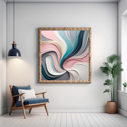 Abstract Pastel Art Print: Modern Neutral Wall Decor (Digital Download)
