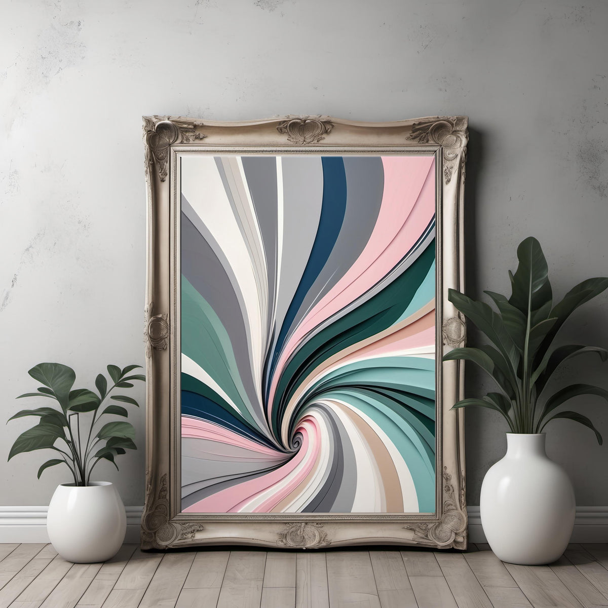 Abstract Gray Neutral Art Print: Modern Minimalist Decor (Digital Download 4096x4096 pixels)
