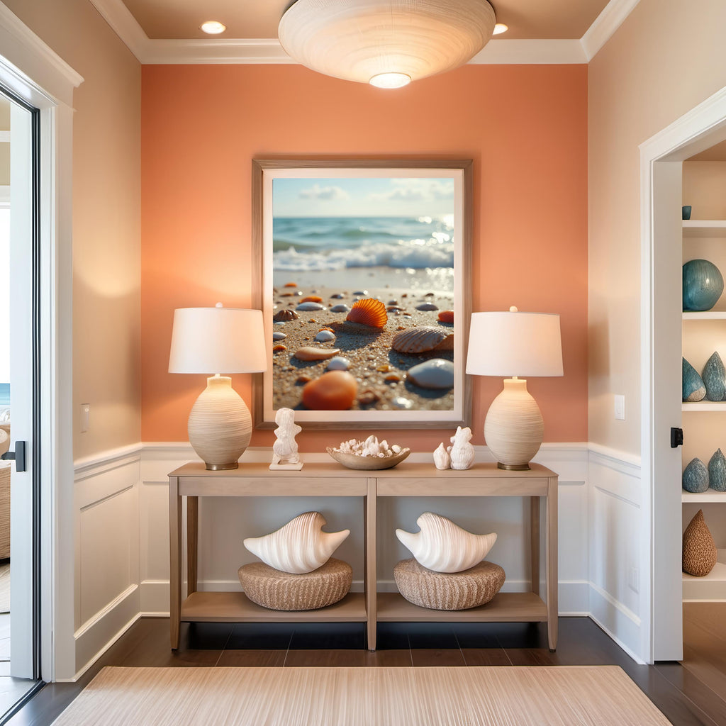 Sandy Beach Digital Print: Ultra Realistic Coastal Seascape (Digital Download)