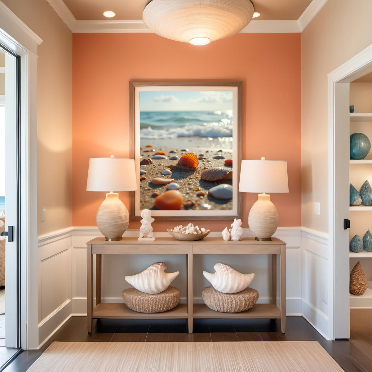 Sandy Beach Digital Print: Ultra Realistic Coastal Seascape (Digital Download)