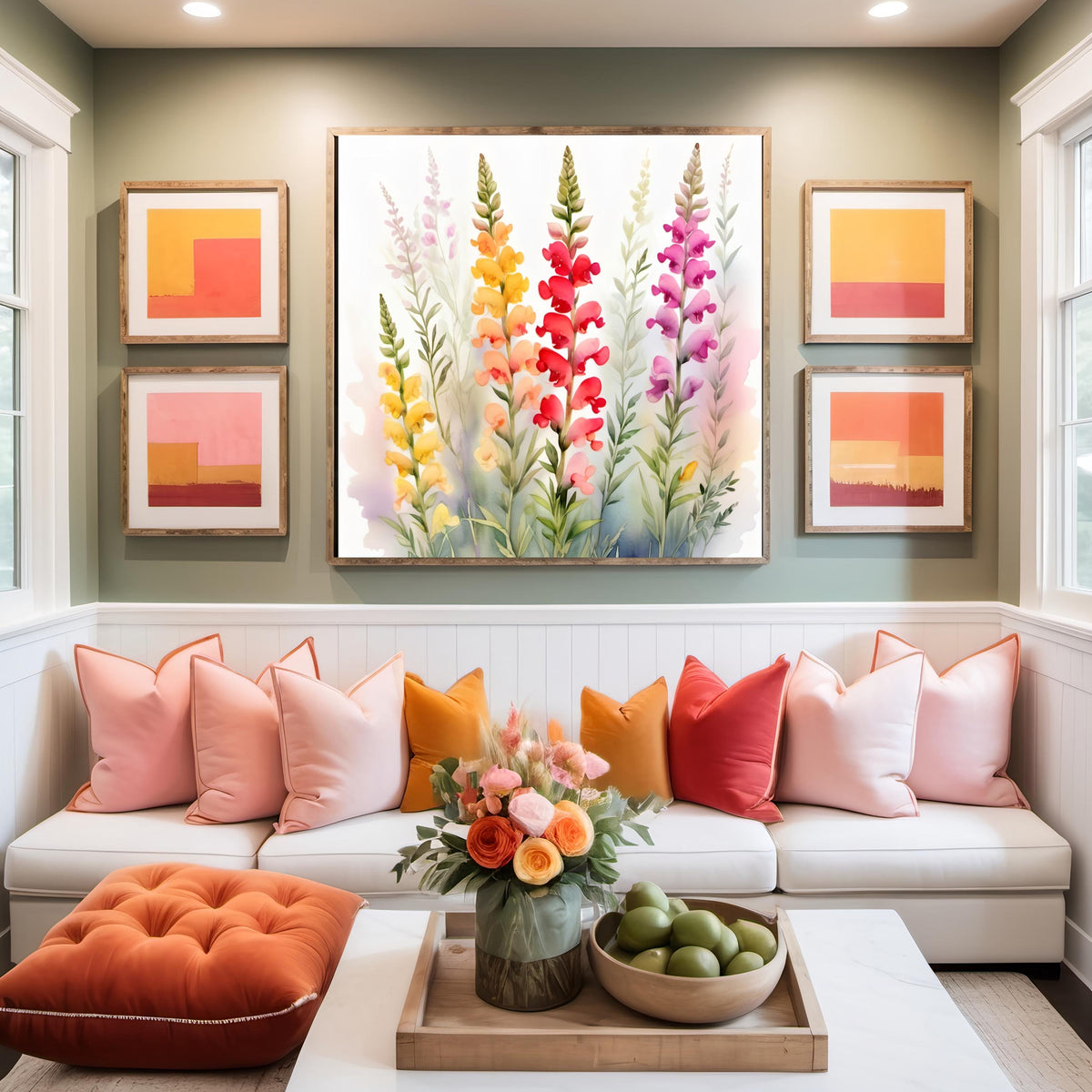 Snapdragon Watercolor Print: Vibrant Floral Wall Art (Digital Download)