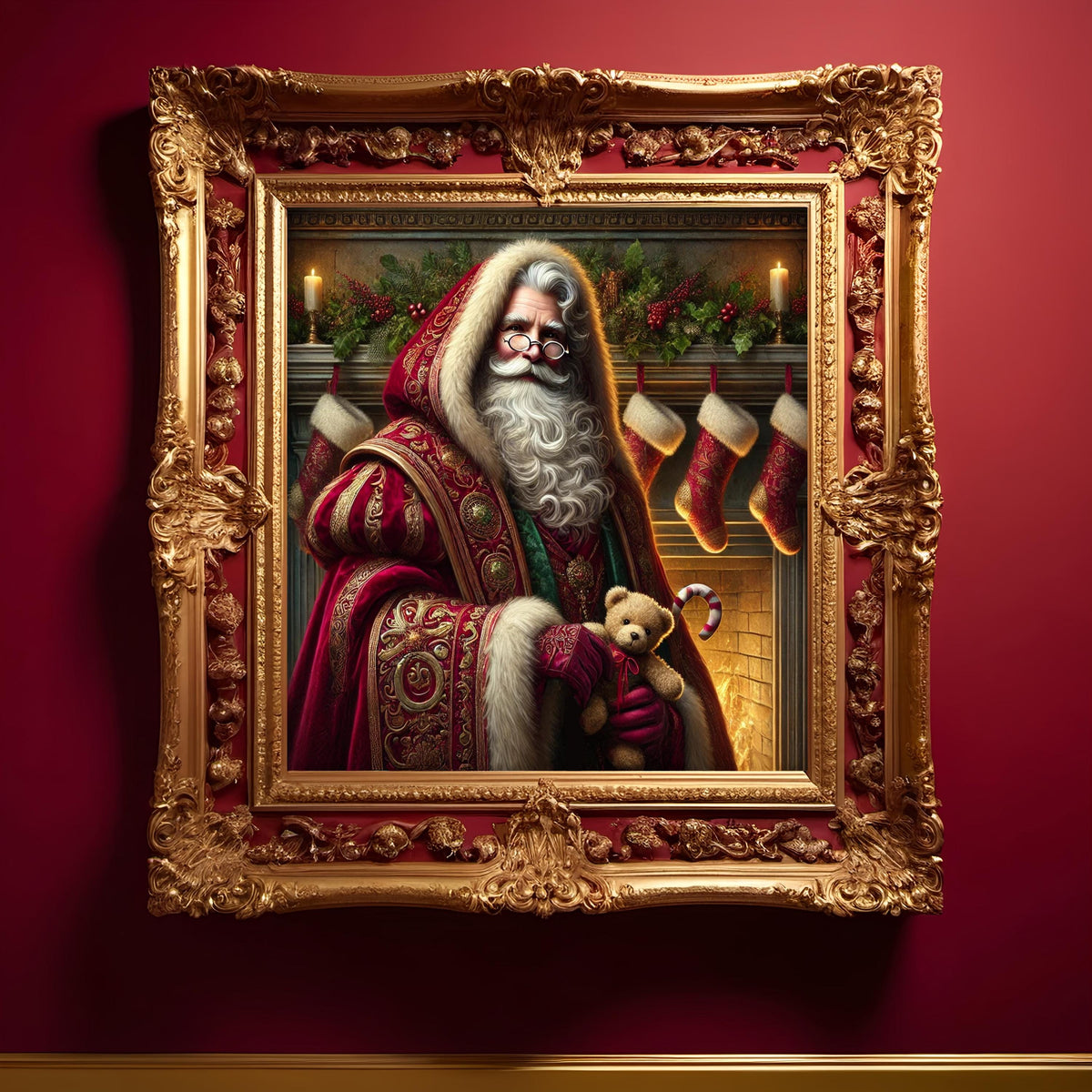 Vintage Santa Claus Print: Regal Christmas Decor (Digital Download)