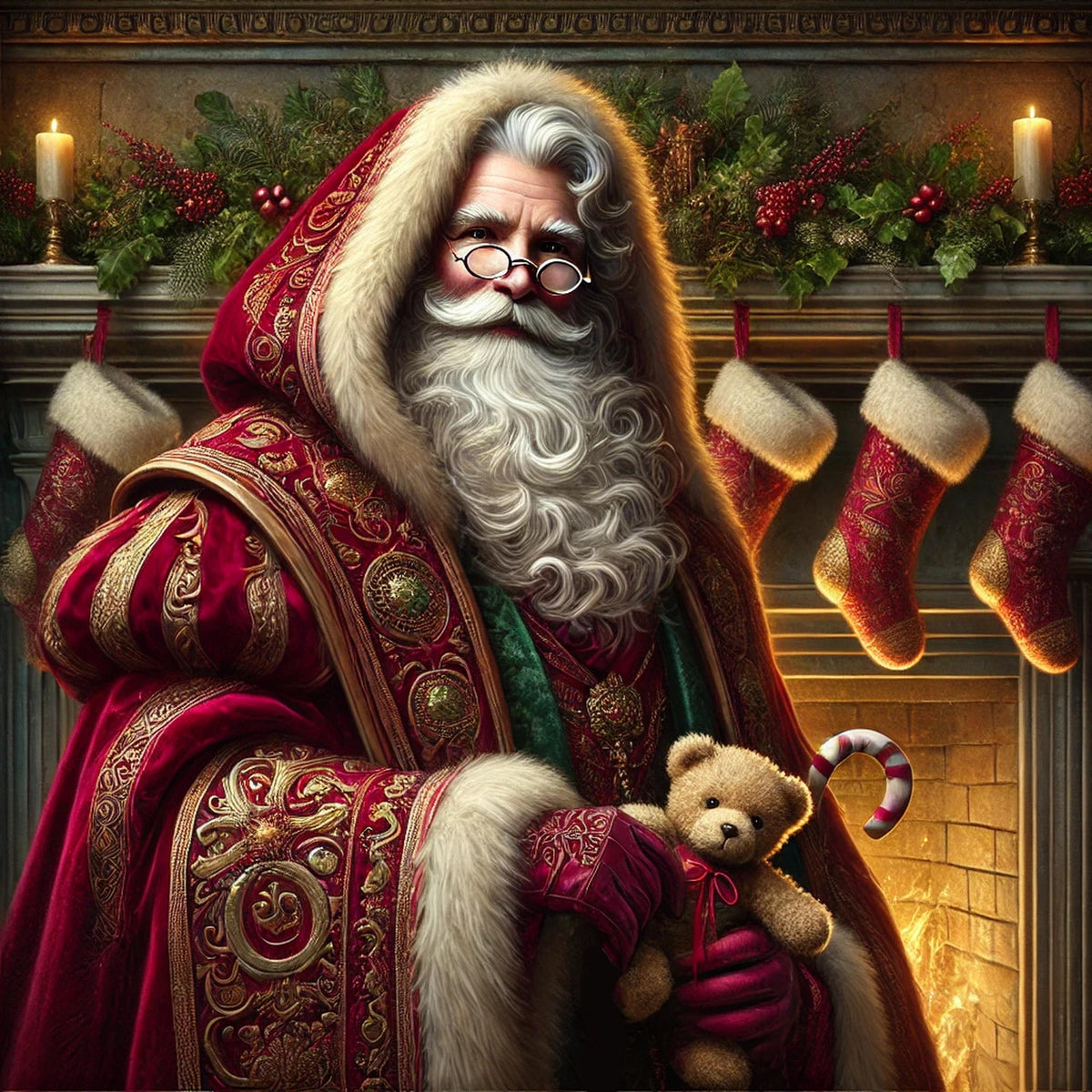 Vintage Santa Claus Print: Regal Christmas Decor (Digital Download)
