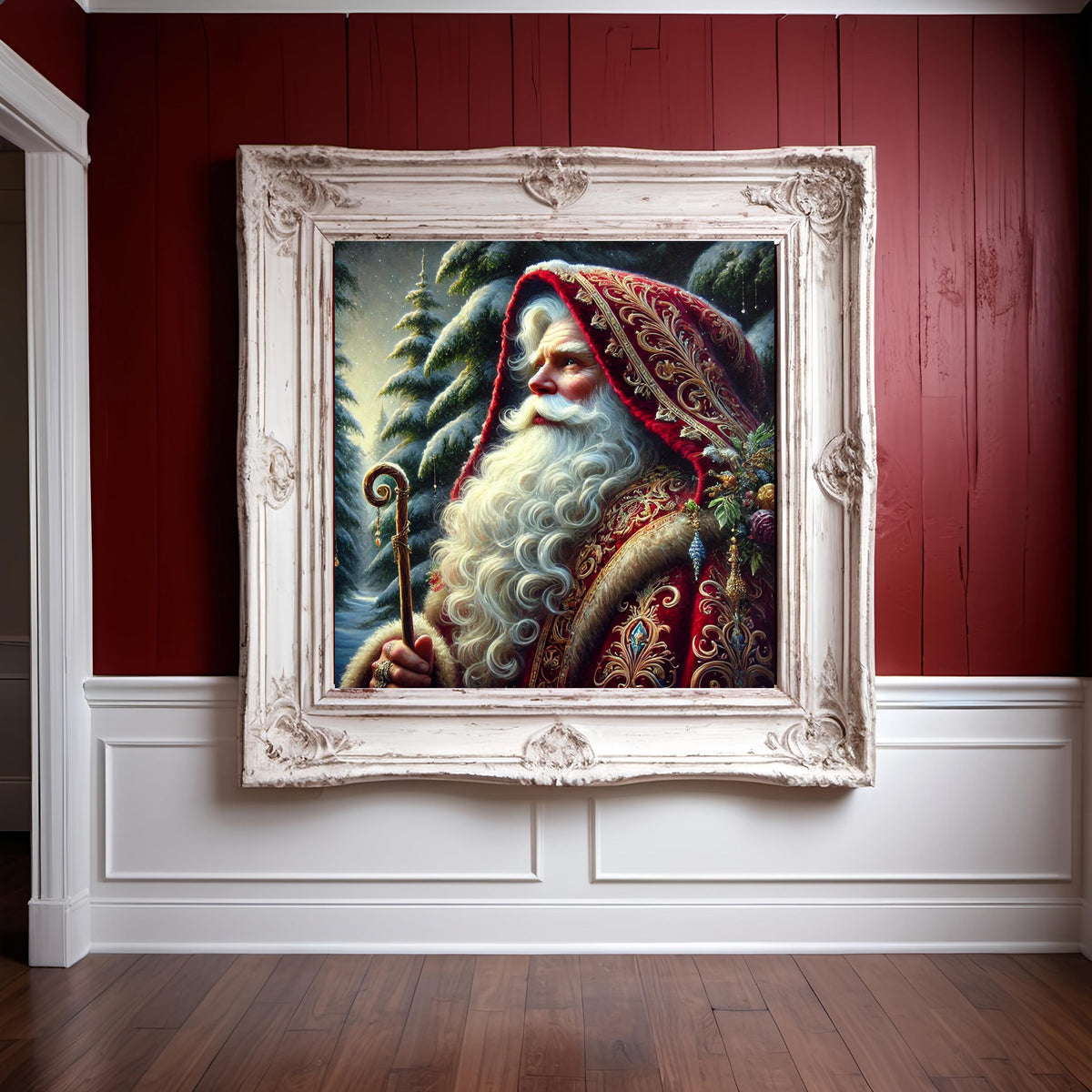 Vintage Victorian Santa Claus Portrait: Festive Christmas Decor (Digital Download)