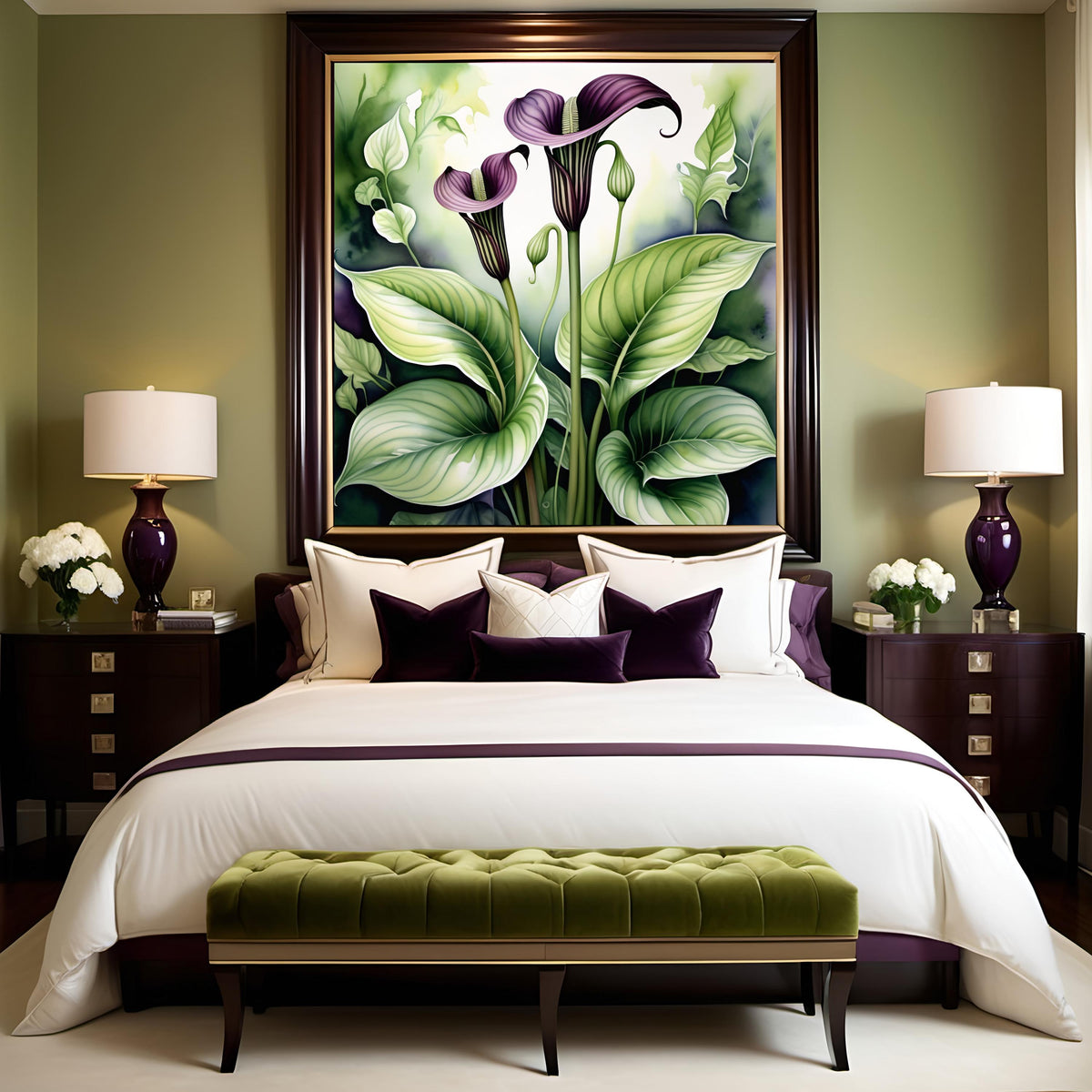 Jack in the Pulpit Botanical Art Print: Vintage Wildflower Illustration (Digital Download)