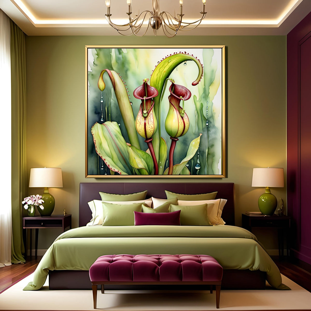 Pitcher Plant Art Print: Botanical Nature Wall Decor (Digital Download)