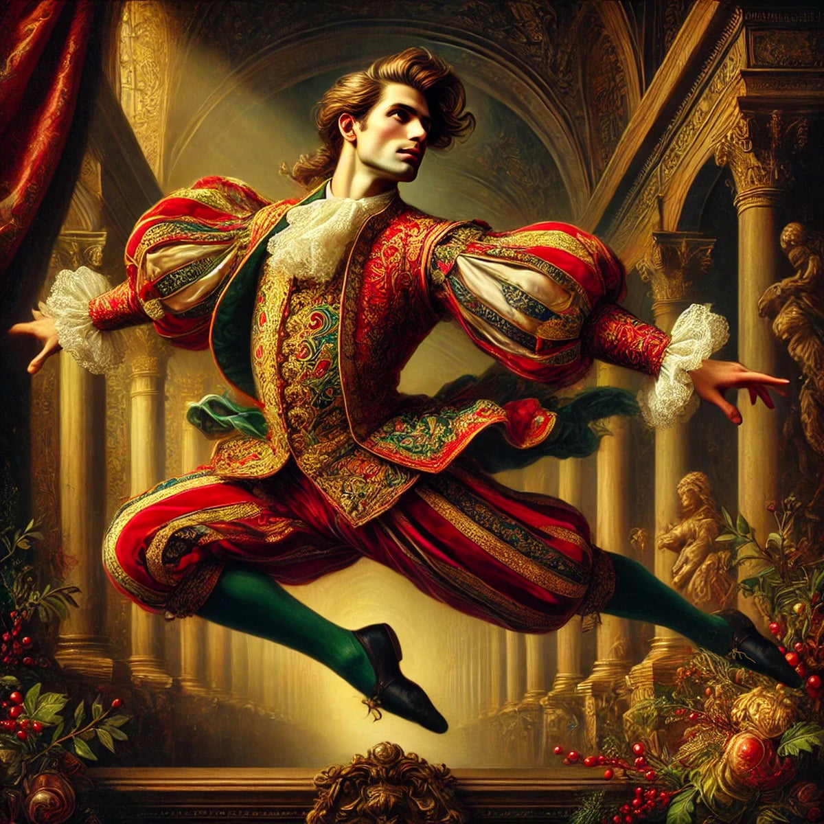 Ten Lords a-Leaping Print: Victorian Christmas Nobleman Artwork (Digital Download)