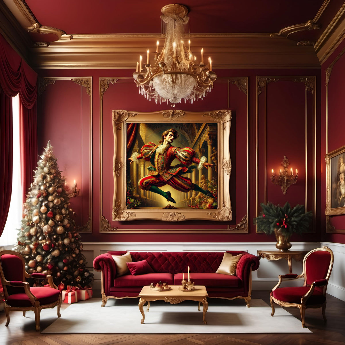 Ten Lords a-Leaping Print: Victorian Christmas Nobleman Artwork (Digital Download)