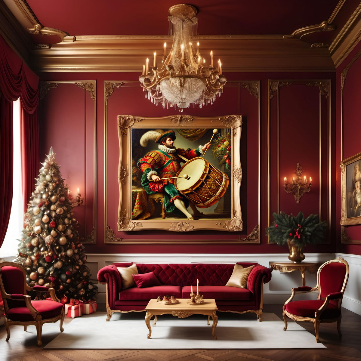 Victorian Drummer Christmas Art: Festive Holiday Decor (Digital Download)