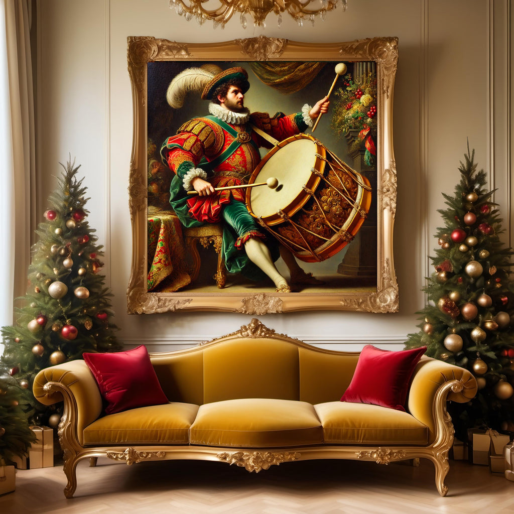 Victorian Drummer Christmas Art: Festive Holiday Decor (Digital Download)