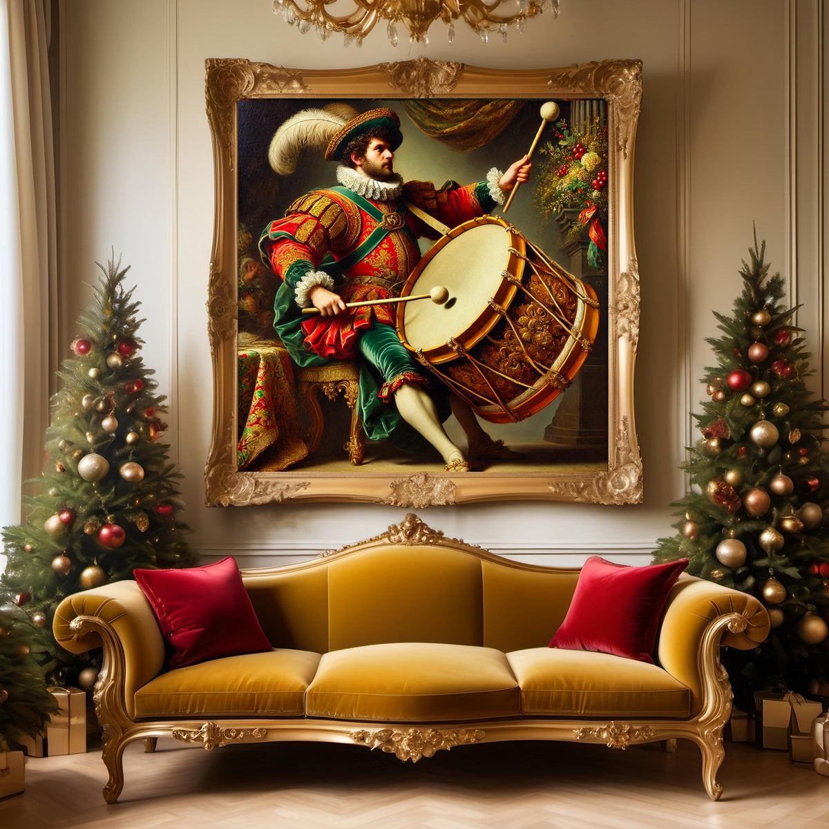 Victorian Drummer Christmas Art: Festive Holiday Decor (Digital Download)