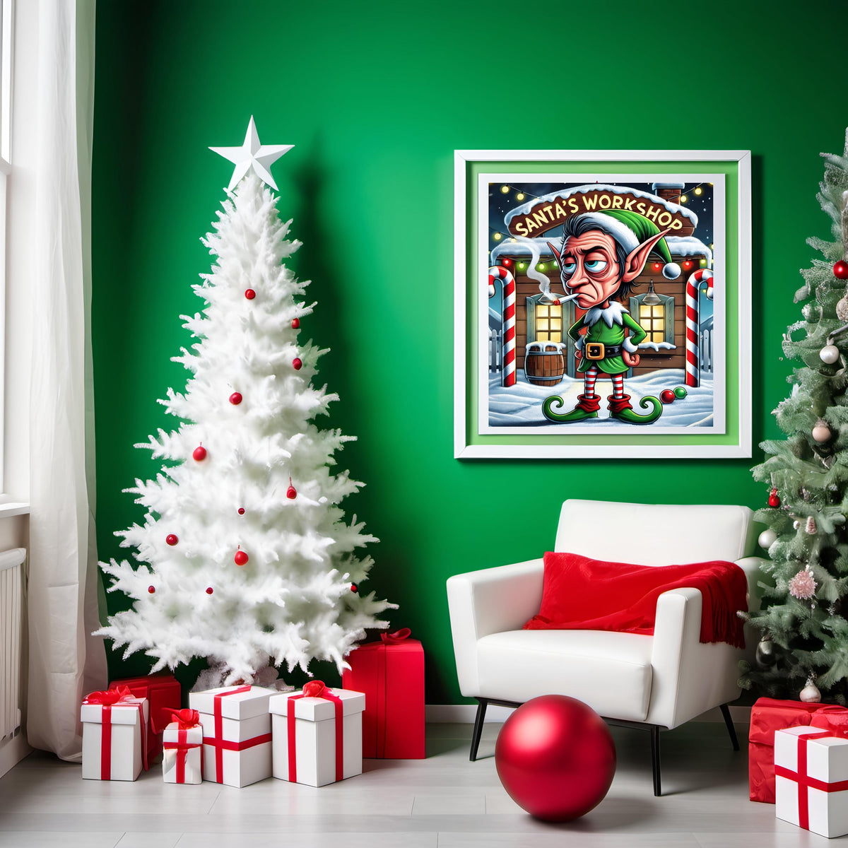 Funny Christmas Elf Print: Humorous Holiday Wall Art (Digital Download)
